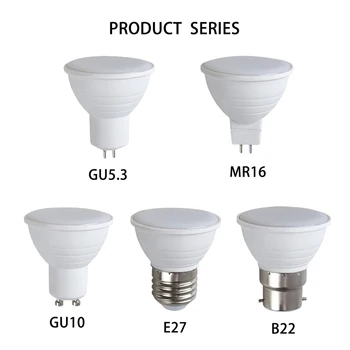 Sıcak Kısılabilir LED Spot Ampuller GU10 MR16 7W E27 GU5.3 B22 AC 110V 220V Parlak enerji tasarruflu lamba Ev dekorasyon ışıklandırma