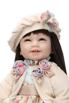 sıcak satış uzun saç kız bebek 55 cm silikon yeniden doğmuş bebek bebekler kız oyuncakları çocuklar için 22 inç brinquedos canlı moda çocuklar hediyeler