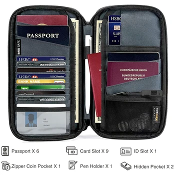 Sıcak seyahat cüzdanı Aile Pasaport Tutucu Yaratıcı Su Geçirmez evrak çantası Organizatör Seyahat aksesuarları Belge Kart Sahibi Çantası