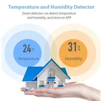 Sıcaklık Nem Ölçer Akıllı Ev Düşük Güç Tüketimi Gerçek zamanlı Değişiklikler Uzun Bekleme Dijital Termometre Higrometre