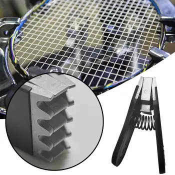 Taşınabilir Badminton Uçan Kelepçe Raketi Çekme Kelepçesi Bahar 5 Çatal Klip Dayanıklı Alet Spor Tenis Raketi Aksesuarı