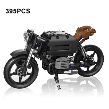 Teknik Motosiklet Yapı Taşları MOC Moto Modeli Retro Motosiklet Şehir Araç Setleri Hızlı Yarış Oyuncaklar Çocuk Erkek Hediyeler İçin