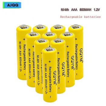 Toptan AJQQ Bateria Nimh aaa 1.2 v 800 mah Pilas Recargable pil Aaa için Lazer Feneri Oyuncak, rc Tekne