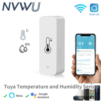 Tuya Akıllı Sıcaklık Ve Nem Sensörü APP Uzaktan Monitör Akıllı Ev İçin SmartLife Alexa Google Asistan WiFi İle Çalışmak