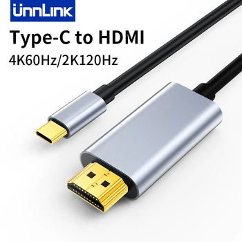 Unnlink 4K60Hz USB C HDMI Kablosu 2K120Hz Tip-C Thunderbolt 3 Adaptörü Telefon Laptop için TV için Macbook Samsung