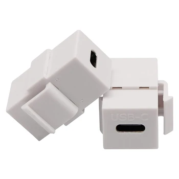 USB C Keystone adaptör jak USB 3.1 Tip-C Soket Şarj Veri Uzatma Kablosu Konektörü Duvar Plakası Çıkış panel modülü