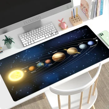 Uzay Evren Güneş Sistemi Mouse Pad Oyun XL Bilgisayar Büyük Özel Mousepad XXL Playmat Yumuşak Halı Ofis Fare Pedi