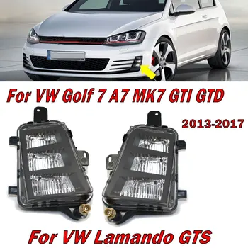 VW Golf 7 için A7 MK7 GTI GTD 2013-2017 Araba LED Ön Tampon Sis Lambası DRL Sis Lambası Meclisi 5G0941700 5G0941699 Oto Aksesuarları