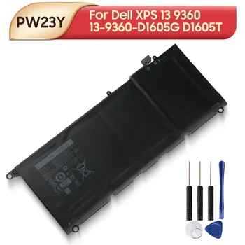 Yedek dizüstü bilgisayar bataryası PW23Y 0RNP72 0TP1GT Dell XPS 13 9360 İçin 13-9360-D1605G D1605T D1705 60Wh dizüstü bilgisayar pilleri