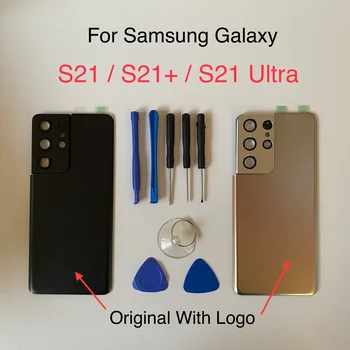 Yedek Orijinal Arka Panel Pil Cam Arka Kapı Kapak Samsung Galaxy S21 / S21 Artı S21 + / S21 Ultra + aracı