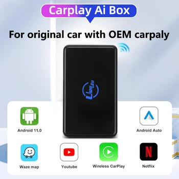 Yeni CarPlay Mini Aı Kutusu Kablosuz Apple CarPlay Kablosuz Android Otomatik Netflix YouTube IPTV Multimedya Akıllı Streamig Kutusu Adaptörü