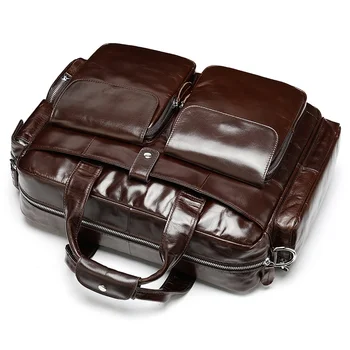 Yeni Çanta erkek evrak çantası / Hakiki Deri laptop çantası Deri ofis çantaları erkekler için evrak çantası dizüstü iş tote belge 8920