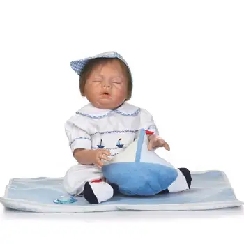 Yeniden doğmuş Bebek Simüle Silikon Bebek Bebek Tam Vücut Tutkal doğum günü hediyesi Erkekler ve Kızlar için