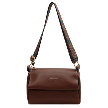 Yumuşak PU deri omuz çantaları Kadınlar İçin 2023 Yeni Zarif Bayan postacı çantası Katı klasik postacı Çantaları Moda Paketleri
