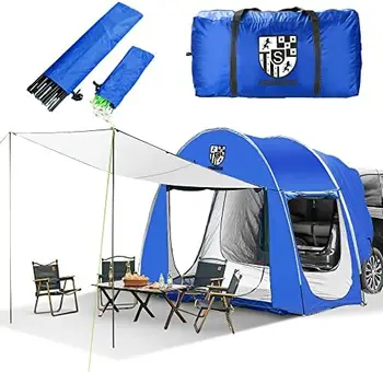 Çadır Araba kamp araba çadırı Çadır Bagaj Kapağı Çadır SUV Kamp Çadırları, PU4000mm Su Geçirmez, 1-4 Kişi Uyku Kapasitesi, Araba Çadırları için