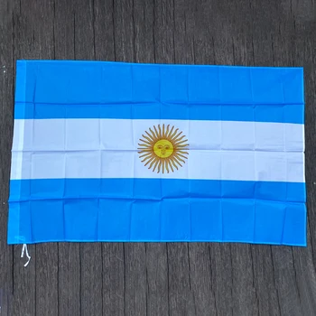 ücretsiz kargo xvggdg YENİ Arjantin Bayrağı 3ft x 5ft Asılı Arjantin Bayrağı Polyester standart Bayrak Afiş