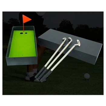 1 Takım Golf Kulübü Kalem golf hediyesi Kalem Simülasyon Sürüş Aralığı Kutusu Kalem Mini Golf Atıcı Kalem