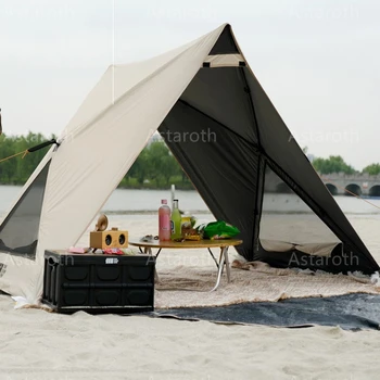 2-3 Kişi 196*150 * 132cm Moğolistan Yurt Aile Seyahat Yürüyüş Anti Sivrisinek Güneş Barınak Tente Gazebo Plaj Açık Kamp Çadırı
