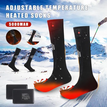 5000mAh kış sıcak açık çorap şarj edilebilir elektrikli ısıtma çorap üç modları rahat su geçirmez sıcak çorap