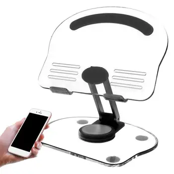 Akrilik Kitap Tutucu Şeffaf Akrilik Kitap Tutucu Tablet Standı Katlanabilir Ayarlanabilir Taşınabilir telefon standı Anti Kayma Canlı Akış İçin