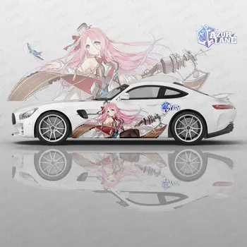 Anime Azur Lane Araba Sarma Çıkartmaları Korumak Anime Itasha Araba Çıkartması Yaratıcı Sticker Araba Görünüm Modifikasyonu Dekoratif Sticker