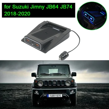 Araba telefon tutucu Kablosuz Şarj Cihazı için 2 portlu Suzuki Jimny JB64 JB64W JB74 JB74W 2018-2020 Çift USB Araç şarj adaptörü