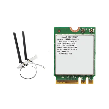 AX210NGW WiFi Kartı ile Anten WİFİ 6E Bluetooth 5.2 2.4 Ghz 5GHz 3000Mbps M. 2 Kablosuz Adaptör 802.11 Ax Ağ Kartı
