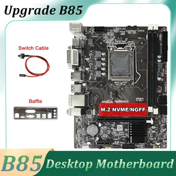 B85 Masaüstü Anakart + Bölme + Anahtarı Kablosu LGA1150 DDR3 M. 2 NVME DVI VGA HD 4th İ7 İ5 İ3 1150 CPU HNB85