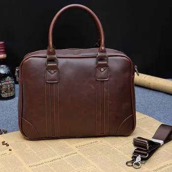 Dizüstü erkek ortalama çanta Sacoche deri Messenger Homme çanta iş çanta çanta evrak çantası Tote