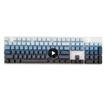 Evrensel Şeffaf Mekanik Klavye Kademeli Değişim Klavye 104 Tuşları Don Mavi Gökkuşağı Klavye laptop aksesuarları Arka Işık