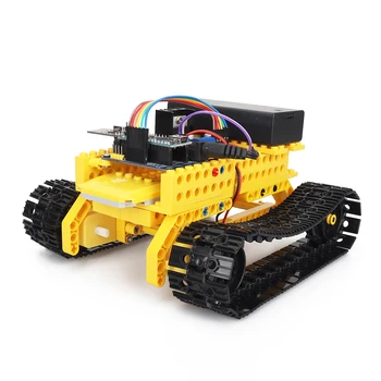 Fabrika IDE Programlama Hareket Kontrolü Akıllı Robot Kiti Okul Sonrası Elektronik Kiti Yapı Taşları Setleri Tankı Robotik Kiti
