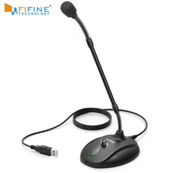 FIFINE Gooseneck Mikrofon Öğretim Sınıfı için Çevrimiçi Toplantı Video Sosyal APP USB takım elbise PC Laptop için Yüksekliği Ayarlanabilir