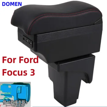 Ford Focus 3 için Kol Dayama Kutusu Ford Focus 3 İçin MK3 Araba Kol Dayama kutusu USB Uzatma araba için çok işlevli Aksesuarları