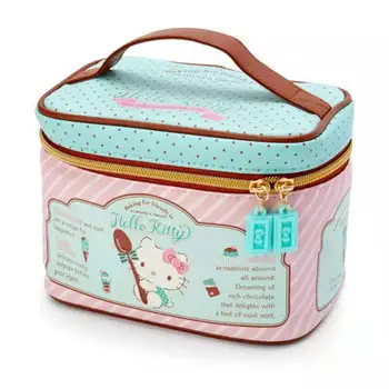 hello kitty yeni taze ve sevimli taşınabilir kozmetik çantası yıkama çantası kız karikatür baskı seyahat saklama çantası