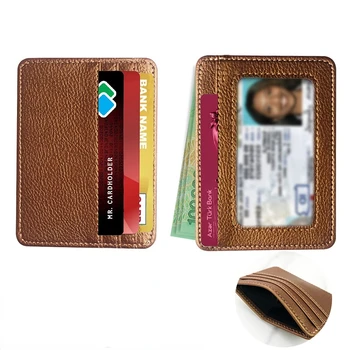 Ince PU Deri Mini Cüzdan İnce Banka Kredi kart tutucu Çoklu Kart Yuvaları erkek İş Küçük KİMLİK Çantası Adam Çanta Kart Sahibi