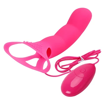 Kayış 7 Hız Parmak Vibratör G-spot Klitoris Stimülatörü Seks Oyuncakları Kadınlar için Silikon