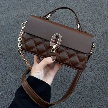 Lüks Marka kadın Çantası 2023 Yeni Moda Tek Omuz Çantası Retro Küçük Kare Kapakları çanta yüksek kaliteli çanta Kesesi