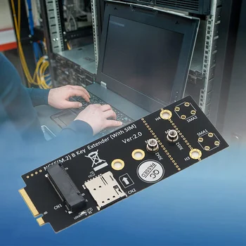 M. 2 (NGFF) anahtar B Adaptörü için SIM Yuvası ile 3G/4G / 5G Modülü Destekler NANO ve 3042/3052 Tipi M. 2 Anahtar B Kart Boyutu