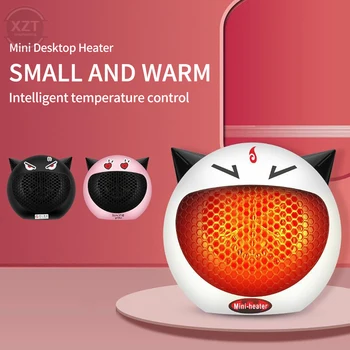 Mini elektrikli ısıtıcı ev masaüstü sıcak hava üfleyici sessiz akıllı termostat elektrikli ısıtıcı AB 100V