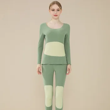 NewElectric termal iç çamaşır dikişsiz kadife kalınlaşma gömlek sonbahar uzun pantolon takım elbise artı
