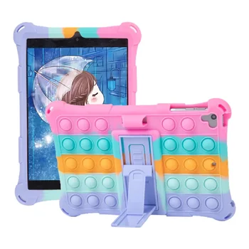 Pop İtin iPad kılıfı mini 6 8.3 inç iPad mini1 2 3 4 5 9.7 inç Çocuklar Kabarcık Yumuşak Silikon Darbeye Dayanıklı Standı tablet kılıfı Funda