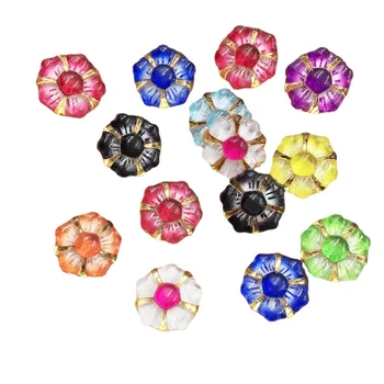 Renkli 12mm Çiçek Flatback Taklidi Aplike 60 adet DIY Figürler Karalama Defteri Ev Zanaat noel hediyesi Düğün Dekor OW78