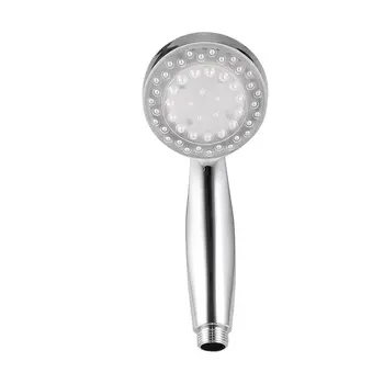 Romantik otomatik sihirli 7 renk 5 LED ışıkları teslim yağış duş başlığı tek yuvarlak kafa RC-9816 su banyosu için banyo