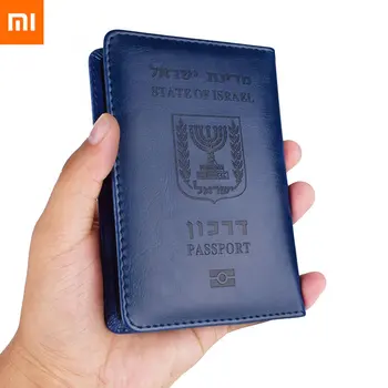 Seyahat Pu Deri İsrail Pasaport Kılıfı Cüzdan Erkek Bayan İsrail Kredi kart tutucu Koruyucu Kılıf