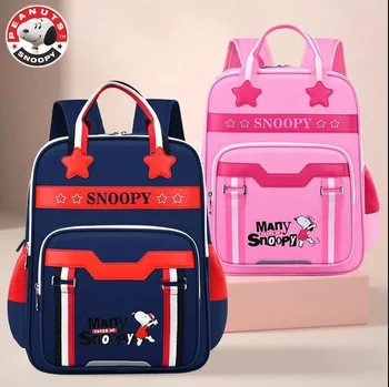 Snoopy Karikatür Sırt Çantası Sevimli Fermuar Çanta Sırt Çantası okul çantası Unisex Charlie Kawaii Sırt Çantası Kız Erkek Tasarımcı Çocuk Çantaları