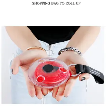 Süper Küçük Taşınabilir Katlanır Küçük Disk alışveriş çantası Çok fonksiyonlu saklama çantası Kemer Tote Çanta Torba Na Zakupy Alışveriş Çantası Kesesi