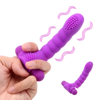 Yapay penis Strapon Parmak Vibratörler Kadınlar İçin Klitoris Meme Stimülatörü Vajinal Anal Plug Kadın mastürbasyon için seks oyuncakları Erotik Orgazm