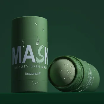 Yeşil Çay Temiz Yüz Maskesi Güzellik Cilt Nemlendirici Siyah Nokta Sopa Kontrol Akne Gözenekleri Kir Temizleme Katı Maske Nemlendirici Bea