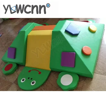 YLW Özelleştirilmiş Yazılım Çocuklar Karikatür Yumuşak Oyuncak Bebek Kapalı Oyun Alanı Kurbağa Yumuşak Slayt YLWS126