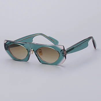 Yüksek Kalite Moda Kişilik Güneş Gözlüğü Erkekler Düzensiz Gözlük Çerçeve Tasarımcı Marka güneş gözlüğü Kadın UV400 Asetat Gözlük